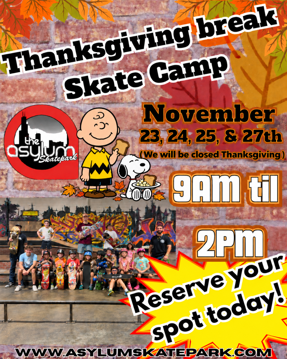 2026 Thanksgiving Break Skate Camp