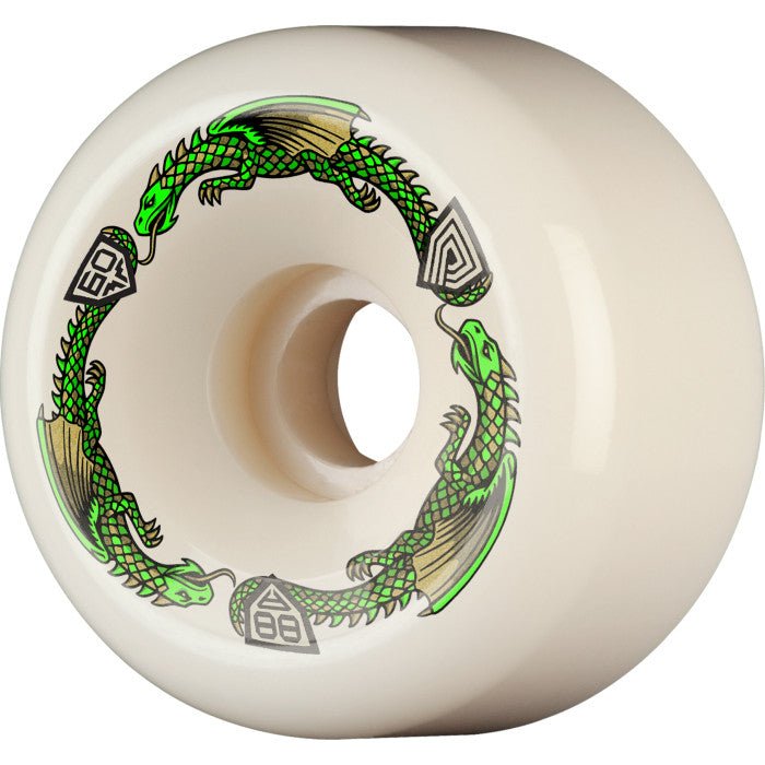 Powell Peralta A2 Dragons 88A - A2 Symmetrical Shape - Medium Ride Patch - 56mm x 40mm 88A A2 Skateboard Wheels 4pk