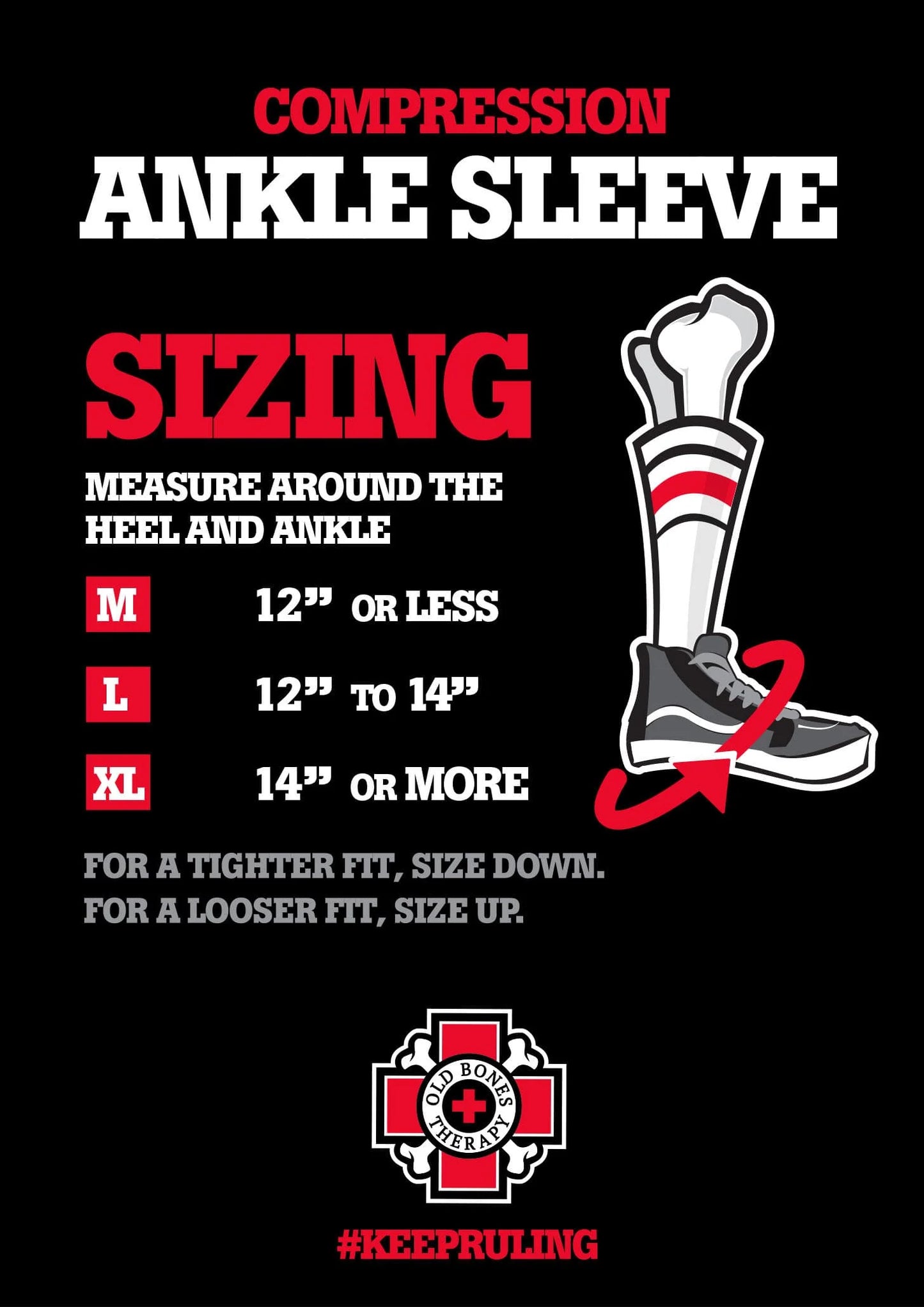 Old Bones Therapy - Compression Sleeve (Ankle)