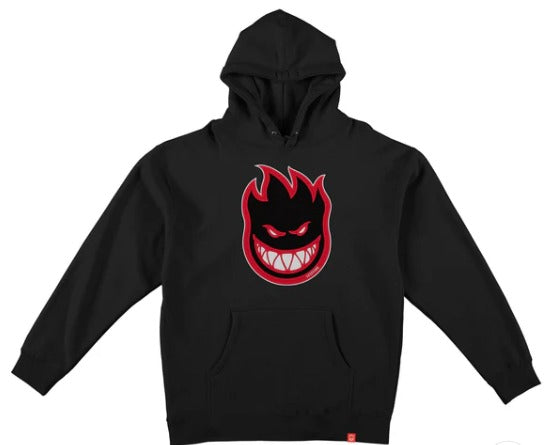 Spitfire Big Head Fill Hoodie (Black/Black/Red)