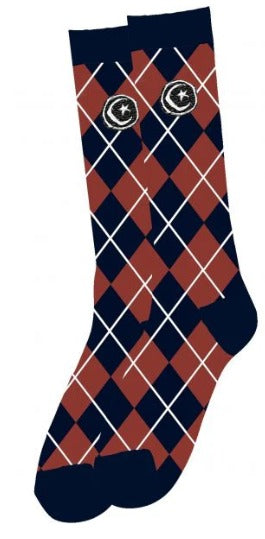 Foundation Argyle Sock (Blue/Brown)