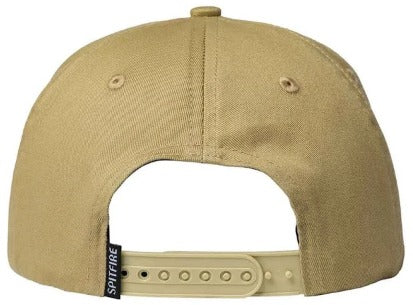 Spitfire BigHead Snapback Hat (Tan/Red)