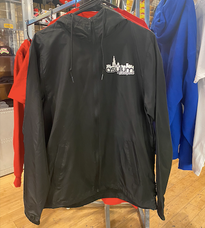 'The Asylum Skatepark' Windbreaker (Black)