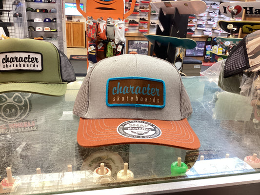 Character - Snapback Hat (Grey/Orange)
