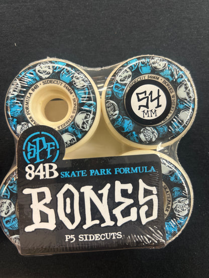 BONES WHEELS Skate park Formula  Skateboard Wheels P5 Sidecuts 84B pk 54mm SPF