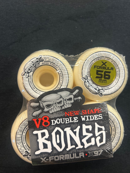 BONES WHEELS X-Formula Skateboard Wheels V8 Double Wides 97A 4pk 56mm