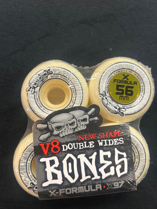 BONES WHEELS X-Formula Skateboard Wheels V8 Double Wides 97A 4pk 56mm