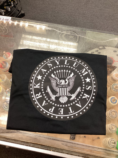 Asylum Skatepark Presidential Seal T-Shirt (Logo back & front)