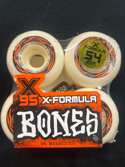 BONES WHEELS X-Formula Skateboard Wheels V6 Widecut X95 4pk 54mm
