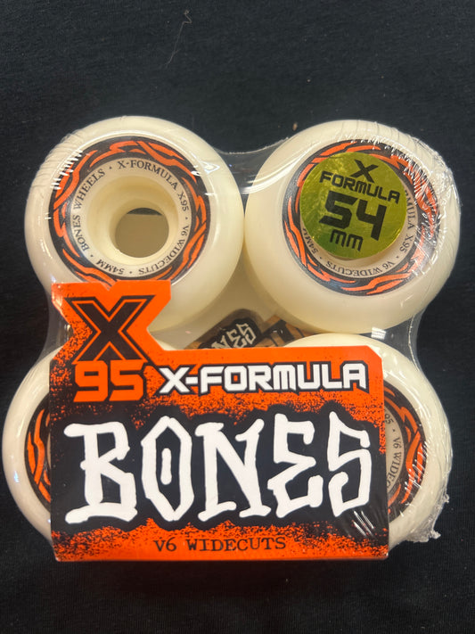 BONES WHEELS X-Formula Skateboard Wheels V6 Widecut X95 4pk 54mm