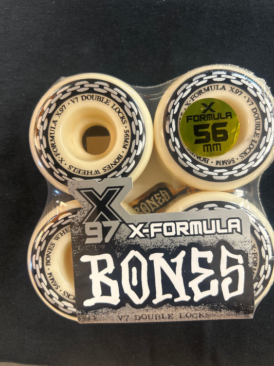 BONES WHEELS X-Formula Skateboard Wheels V7 Double Locks 97A 4pk 56mm
