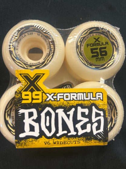 BONES WHEELS X-Formula Skateboard Wheels V6 Widecut X99 4pk 56mm