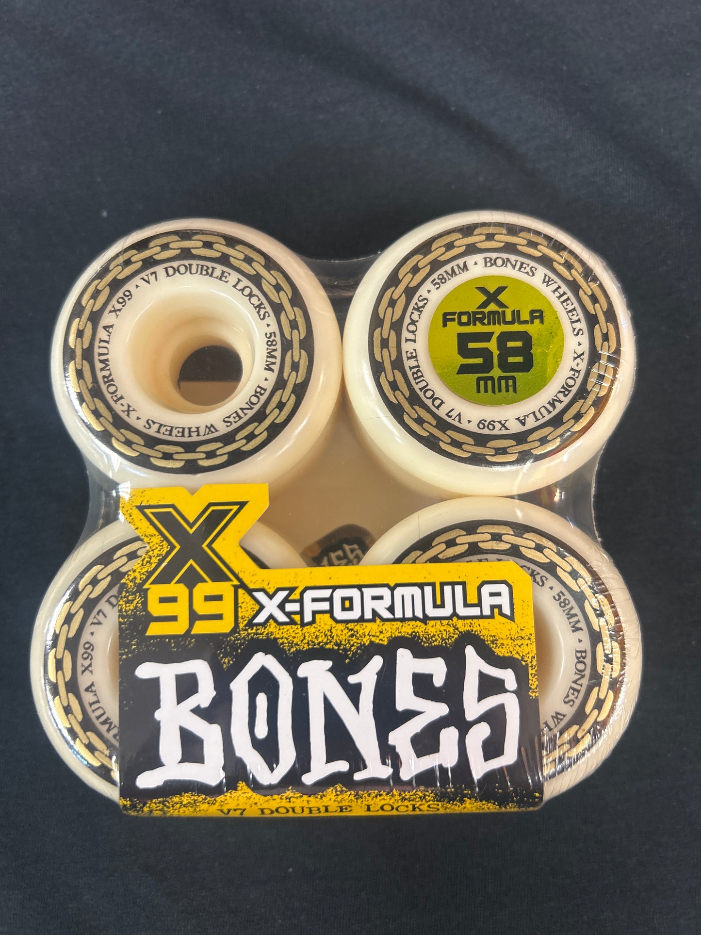 BONES WHEELS X-Formula Skateboard Wheels Double Lock V7 58mm 99A