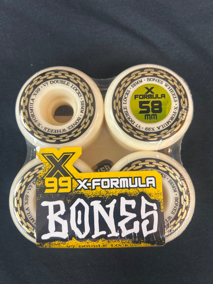 BONES WHEELS X-Formula Skateboard Wheels Double Lock V7 58mm 99A