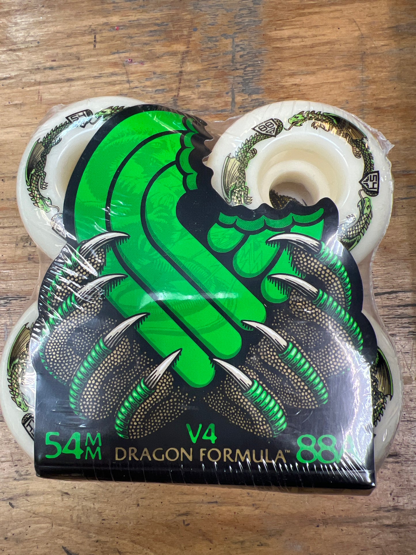 Powell Peralta Dragons 93A - V4 Symmetrical Shape - Medium Ride Patch - 54mm x 34mm 93A V4 Skateboard Wheels 4pk