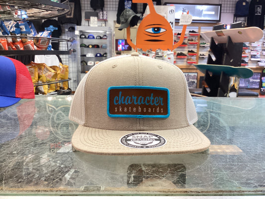 Character - Snapback Hat (Tan/Burnt Orange/Teal)