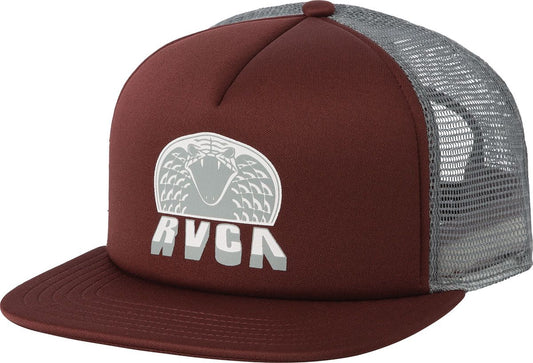 RVCA King Cobra Adults Red Trucker Hat