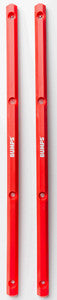 Three red metal brackets with 'Bosch' branding on a white background