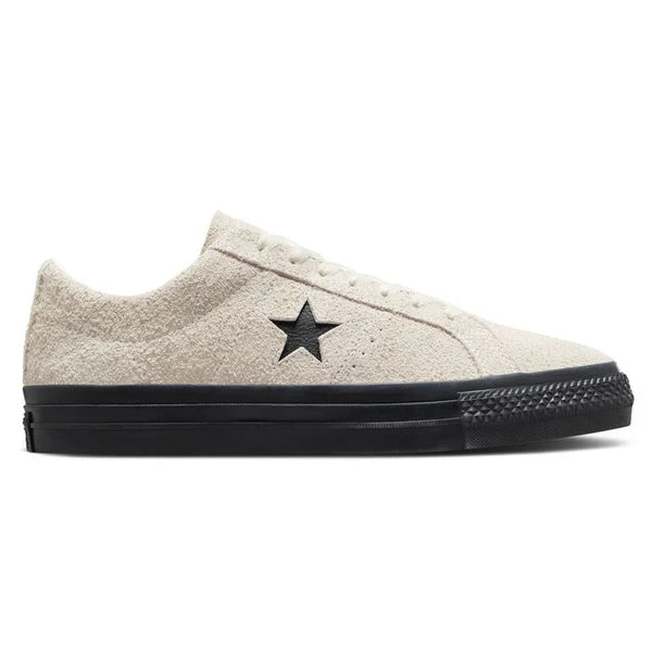 Converse One Star Pro OX Skateboard Shoe - Egret/Egret/Black