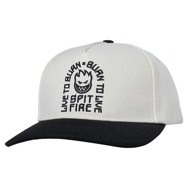 SPITFIRE ADJUSTABLE LTB ARCH SNAPBACK (OFF WHITE/BLACK)