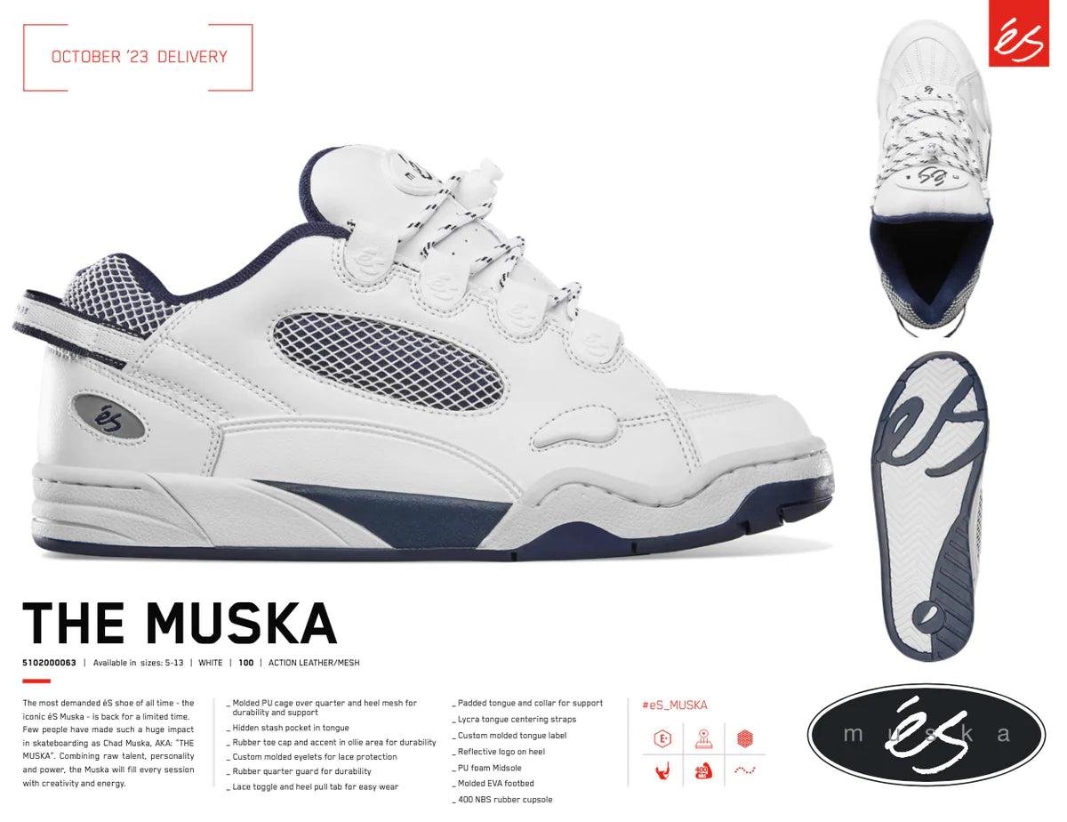 Muska Es The Muska White – Asylum Skateshop