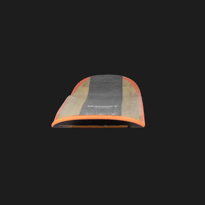 Orange and gray object with 'IMPACT' branding on a black background