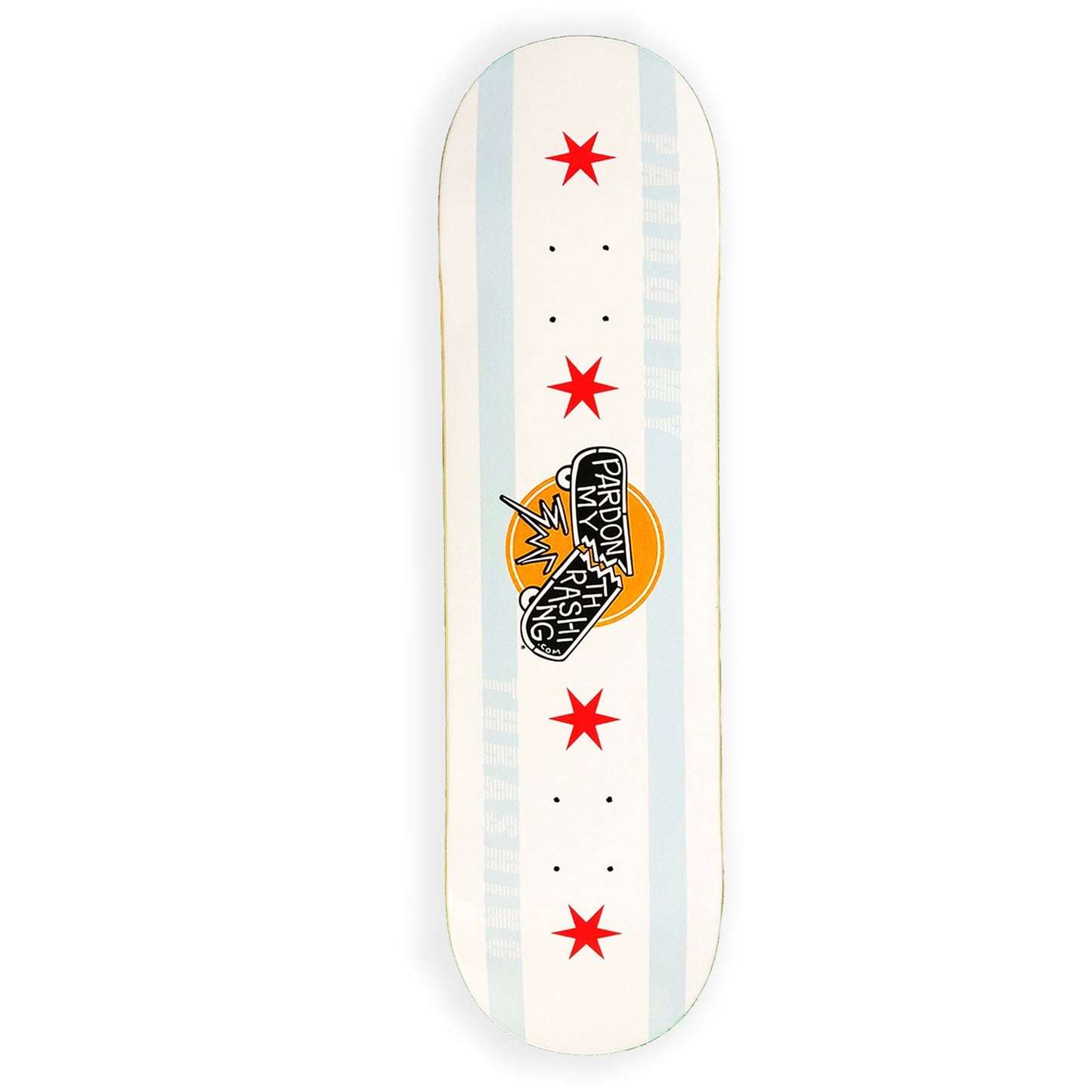 Pardon My Thrashing Chicago Flag Logo Deck