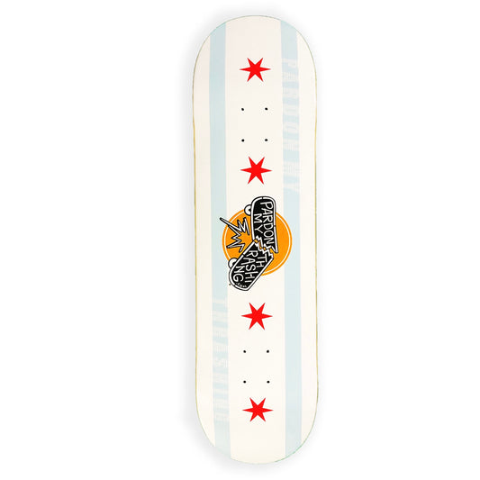Pardon My Thrashing Chicago Flag Logo Deck