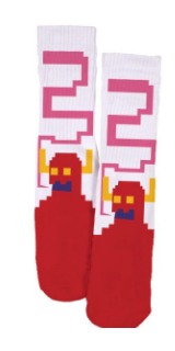 Toy Machine Bitmap Monster Socks (White)