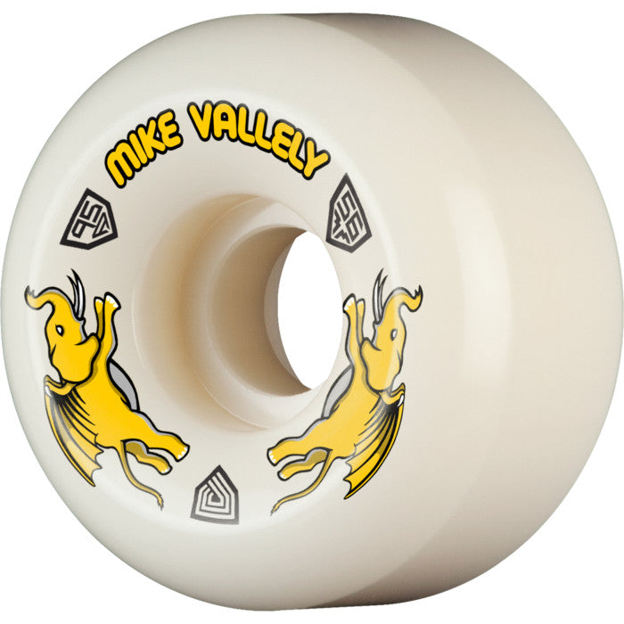 Powell Peralta Mike Vallely Pro Dragons 95A - V6 Symmetrical Shape - Medium Ride Patch - 56mm x 36mm 95A V6 Skateboard Wheels 4pk
