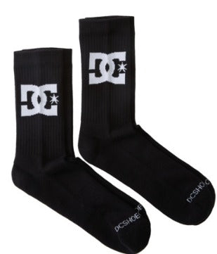 DC Shoes Star 2 Pack Crew Socks (Black)