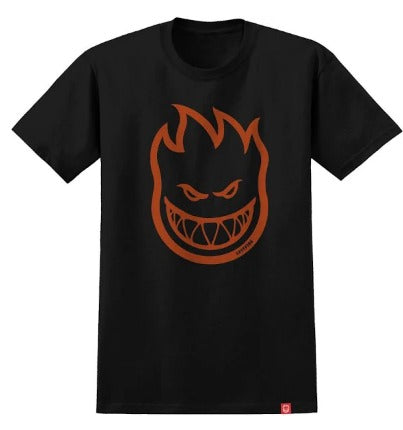 Spitfire BigHead T-Shirt (Black/Burnt Orange)