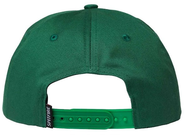 Spitfire Hell Hounds Script Snapback Hat (Green)
