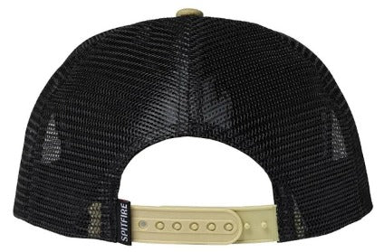 Spitfire BigHead Snapback Hat (Tan/Black)