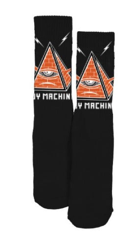 Toy Machine Socks Pyramid (Black)