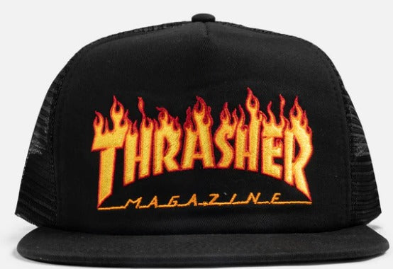 Thrasher Flame Logo Mesh Cap