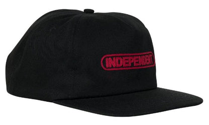 Independent Baseplate Snapback Hat (Black)