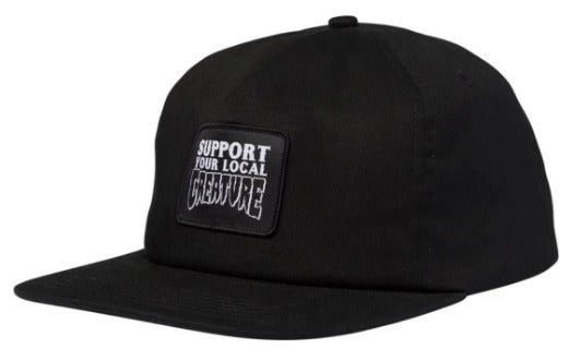 Creature Support Patch Snapback Hat (Black)