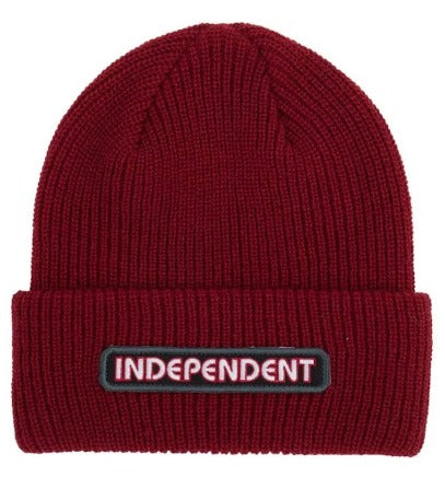 Independent B/C Groundwork Long Shoreman Beanie (Red/Black)