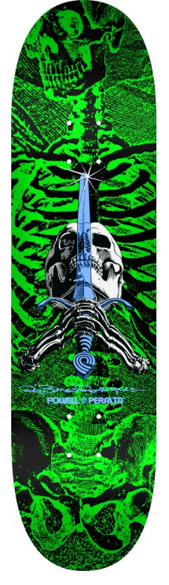 Powell Peralta Skull & Sword Deck (8.0) Green
