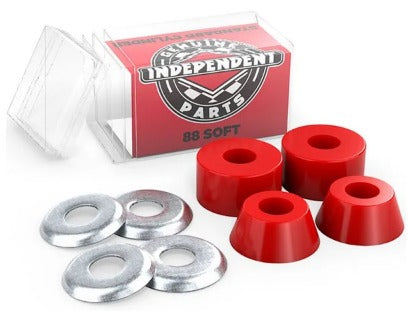 Independent -  88A Red (Soft) Bushings Standard Cylinder Shaped
