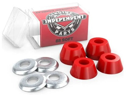 Independent -  88A Red (Soft) Bushings Standard Conical Shaped