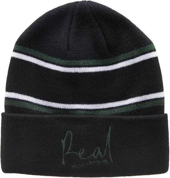 Real Skateboards Signature Cuff Beanie Black