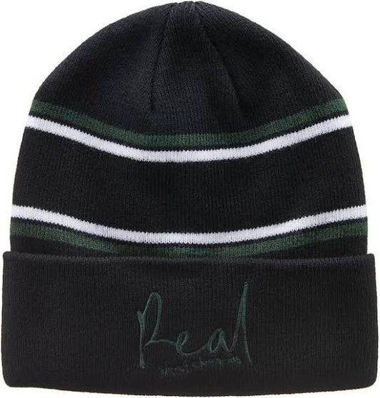 Real Skateboards Signature Cuff Beanie Black