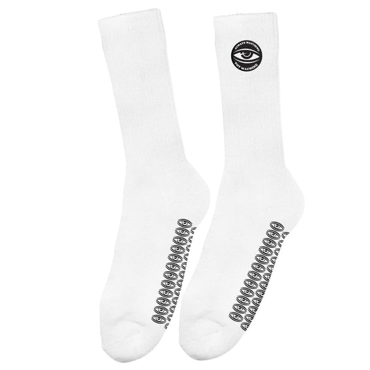 Toy Machine Always Watching Grip Socks (White)