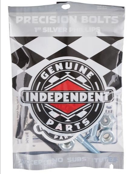 Independent Hardware 1" Black/Silver Phillips Head