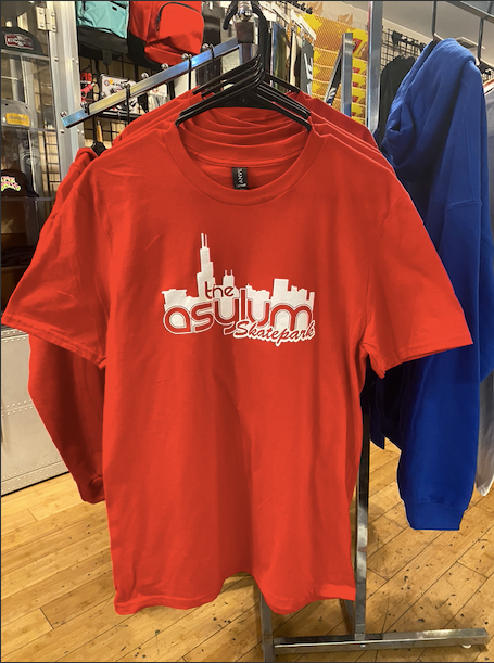 'The Asylum Skatepark' T-Shirt (Red)